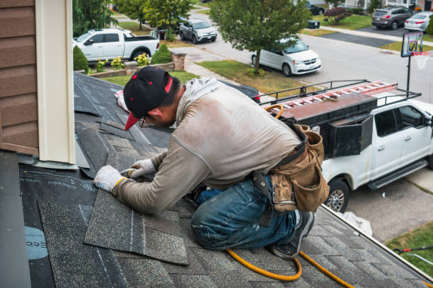 Professional Storm Damage Roof Repair technician working in Prospect, OH